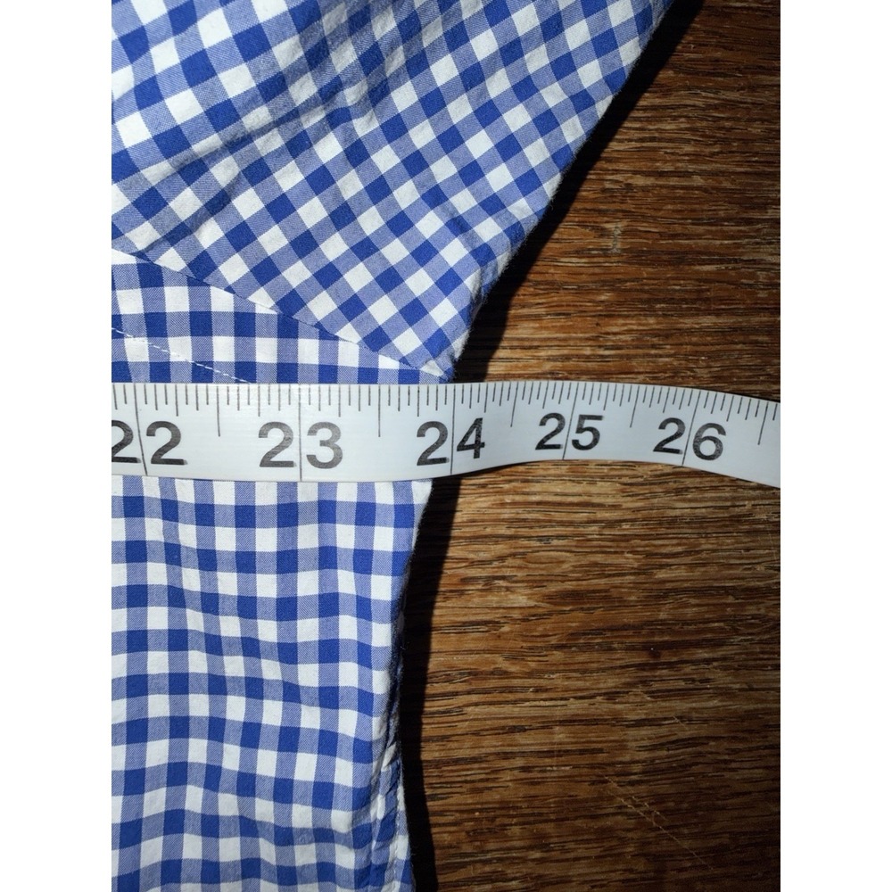 Polo Ralph Lauren Button Up Shirt Mens Large Blue Plaid Gingham Long Sleeve - Picture 6 of 7